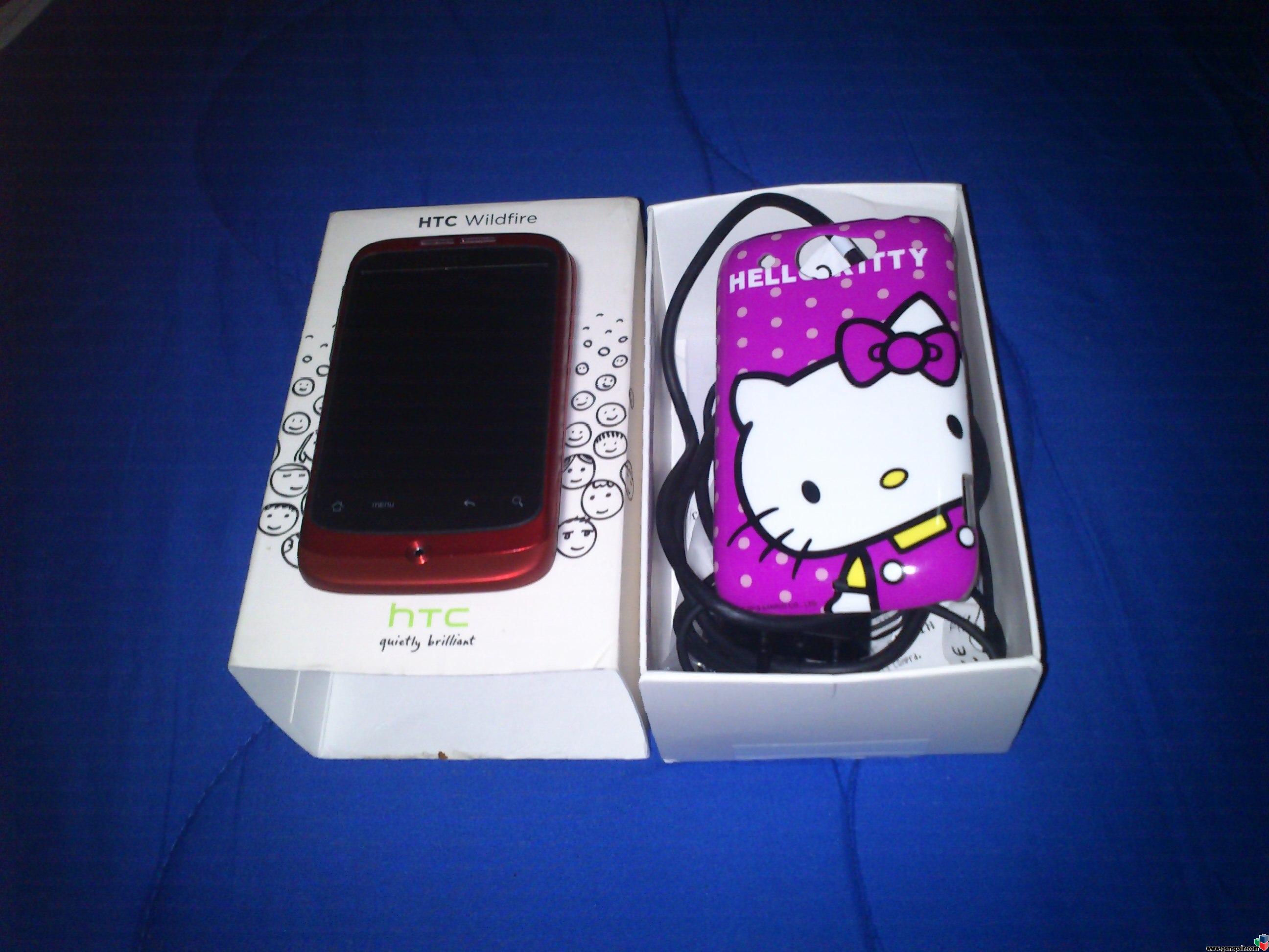 [VENDO] HTC Wildfire color rojo vodafone+regalo de carcasa hellow kitty 80e