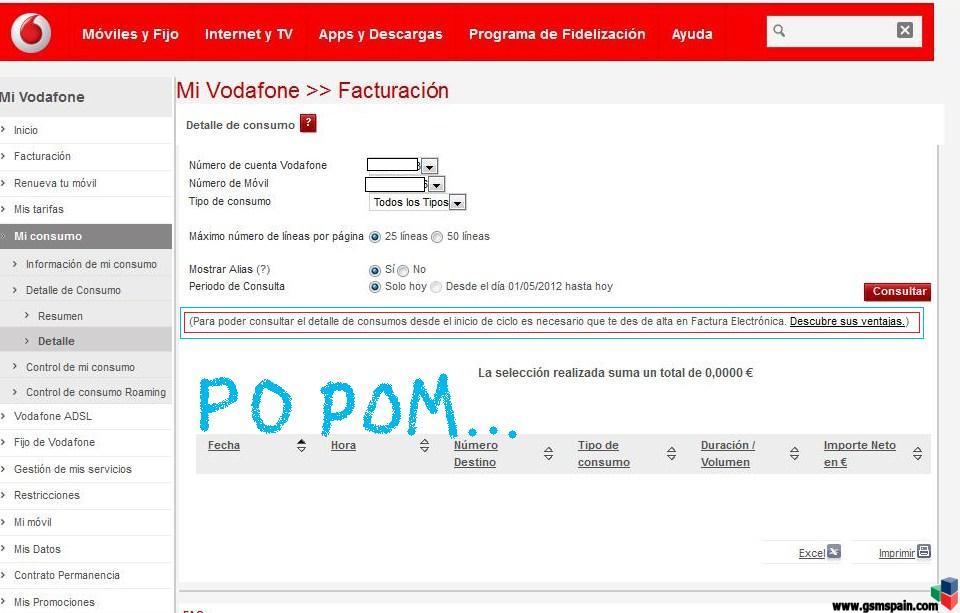[CLUB] Novedades en Mi Vodafone: Detalle de llamadas en contrato.