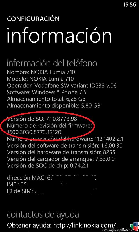 [AYUDA] Que version teneis en Lumia 710