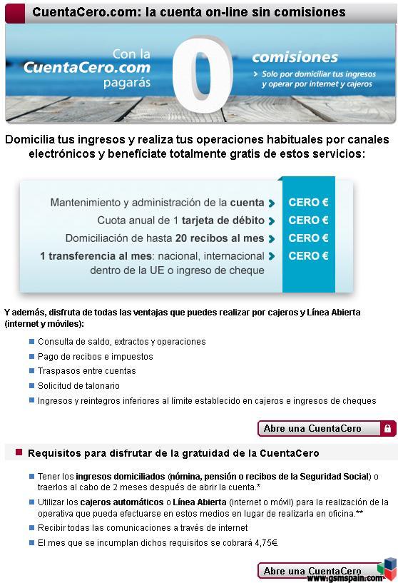 Cuenta Cero La Caixa, de 2 transferencias al mes gratis pasa a 1, cambio condiciones