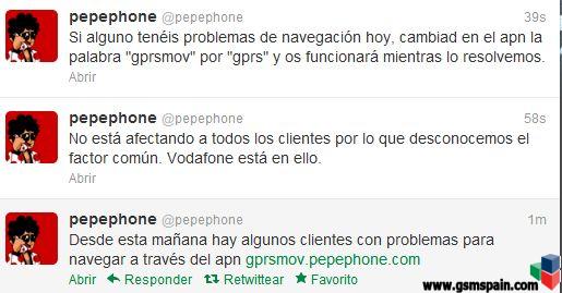 [hilo Oficial] Problemas de Navegacion con Pepephone 15/08. Comunicado Oficial: