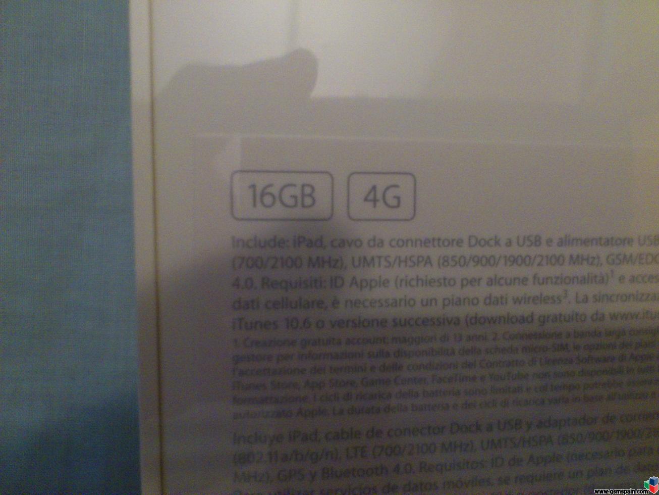 [VENDO] Nuevo iPad 3 Wifi+Cellular 4G 16Gb NEGRO Nuevo a estrenar. Factura.