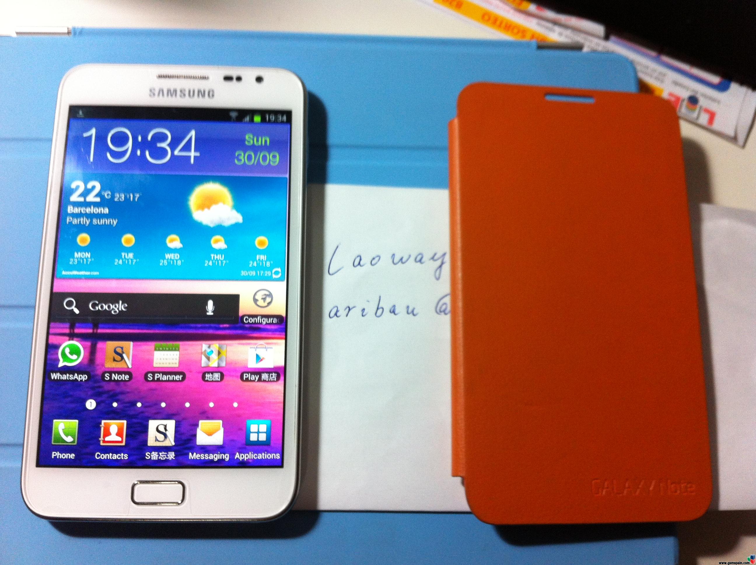 [VENDO] Samsung Galaxy Note, BLANCO, Libre, con factura de abril de 2012.