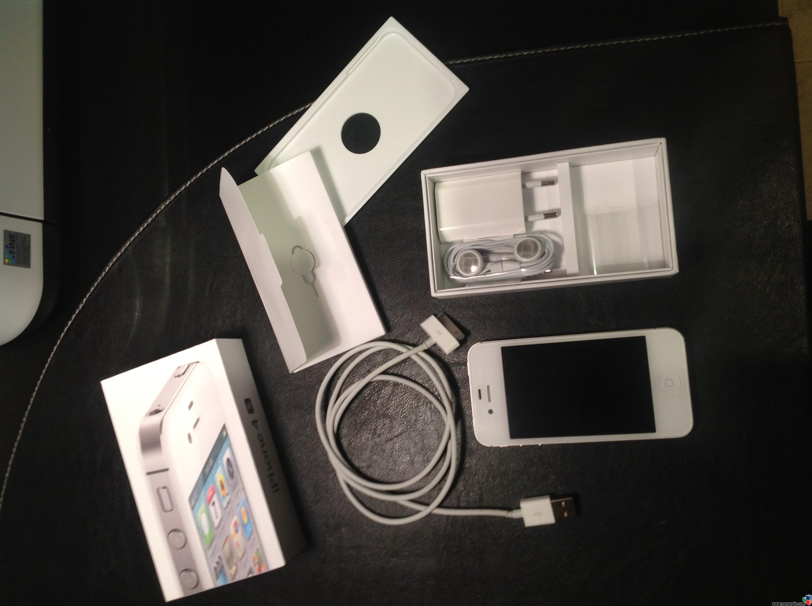 [VENDO] iPhone 4s 32gb  blanco libre con factura y accesorios (25 das de applecare)