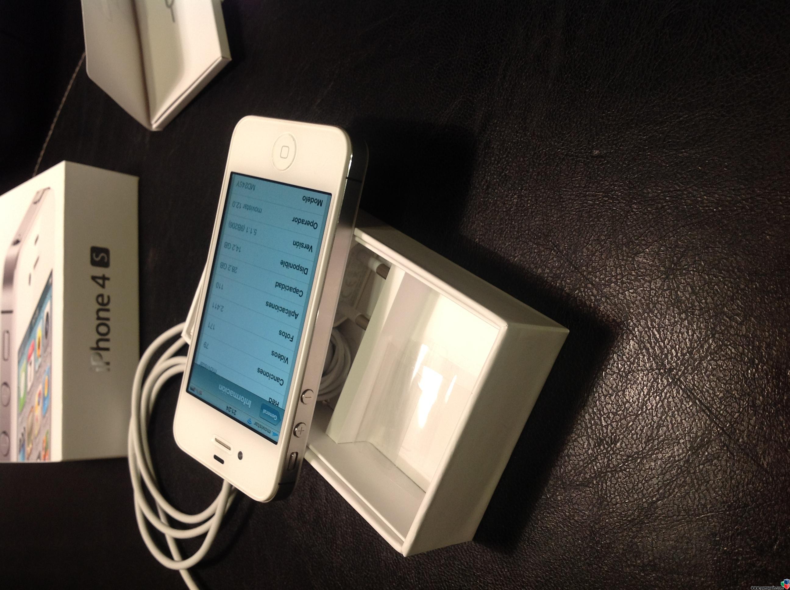 [VENDO] iPhone 4s 32gb  blanco libre con factura y accesorios (25 das de applecare)