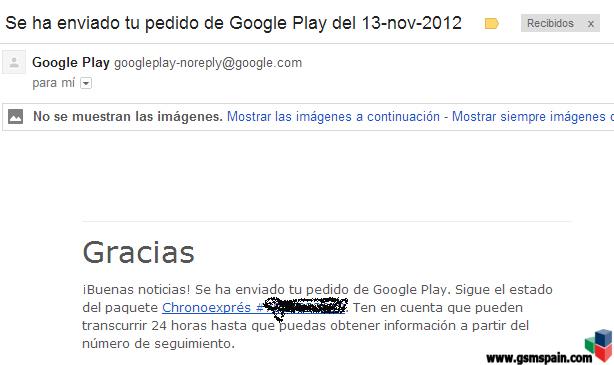 [AVISO] seguimiento envos Nexus 4