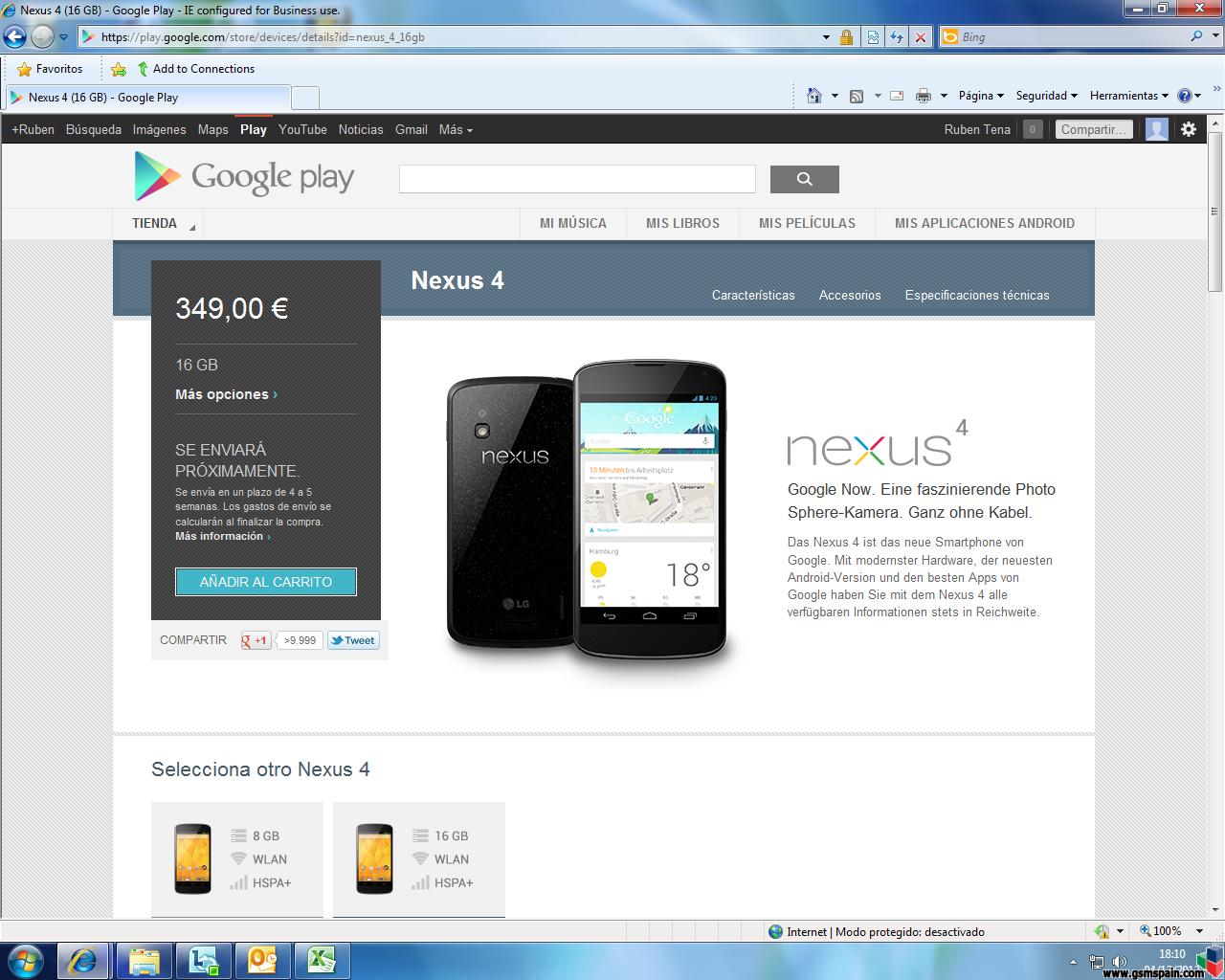 [REGALO] Informacin: Hay Stock de Nexus 4 en Alemania y UK.