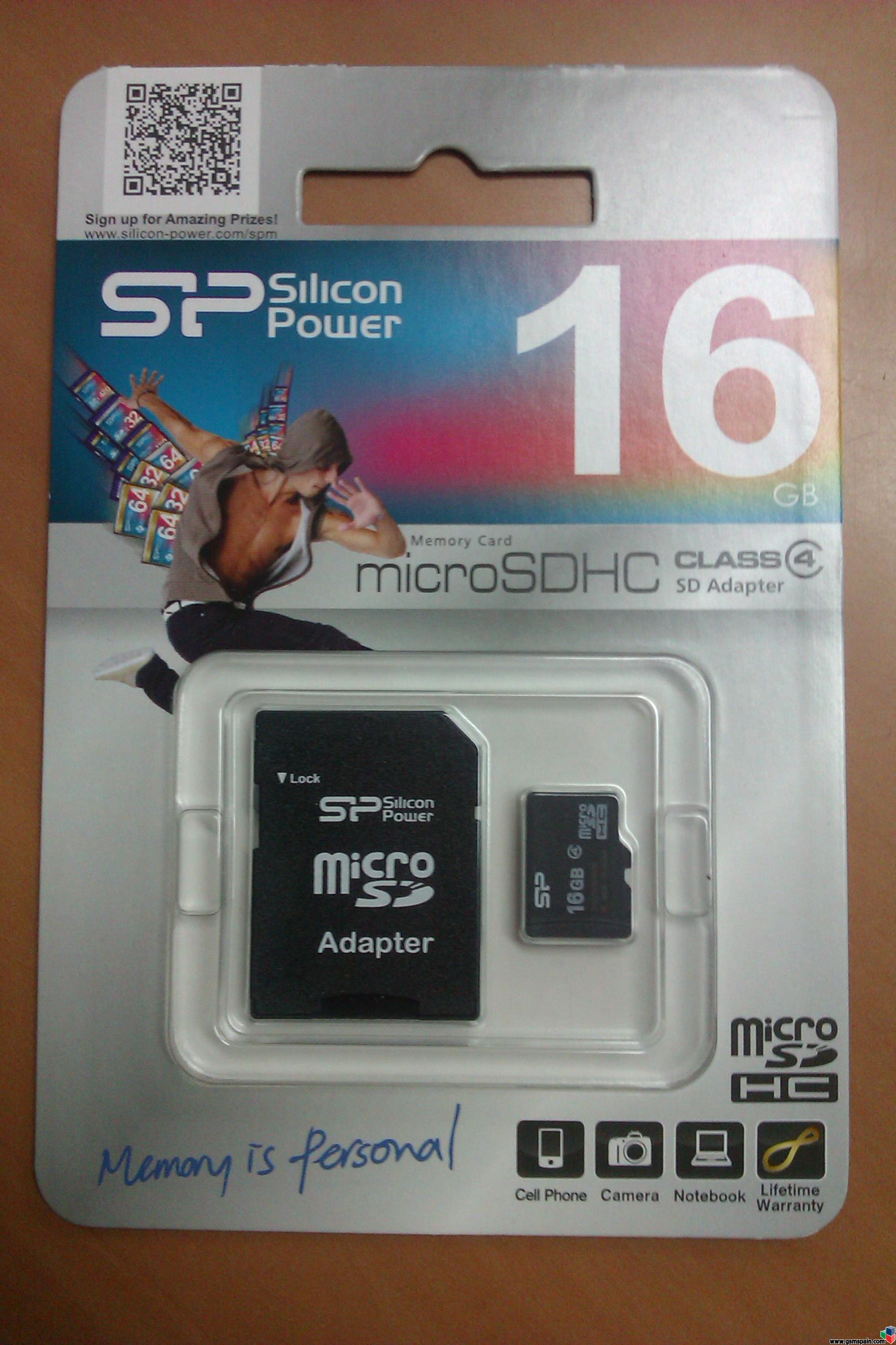 [VENDO] Tarjeta de memoria micro SD 16 GB con adaptador