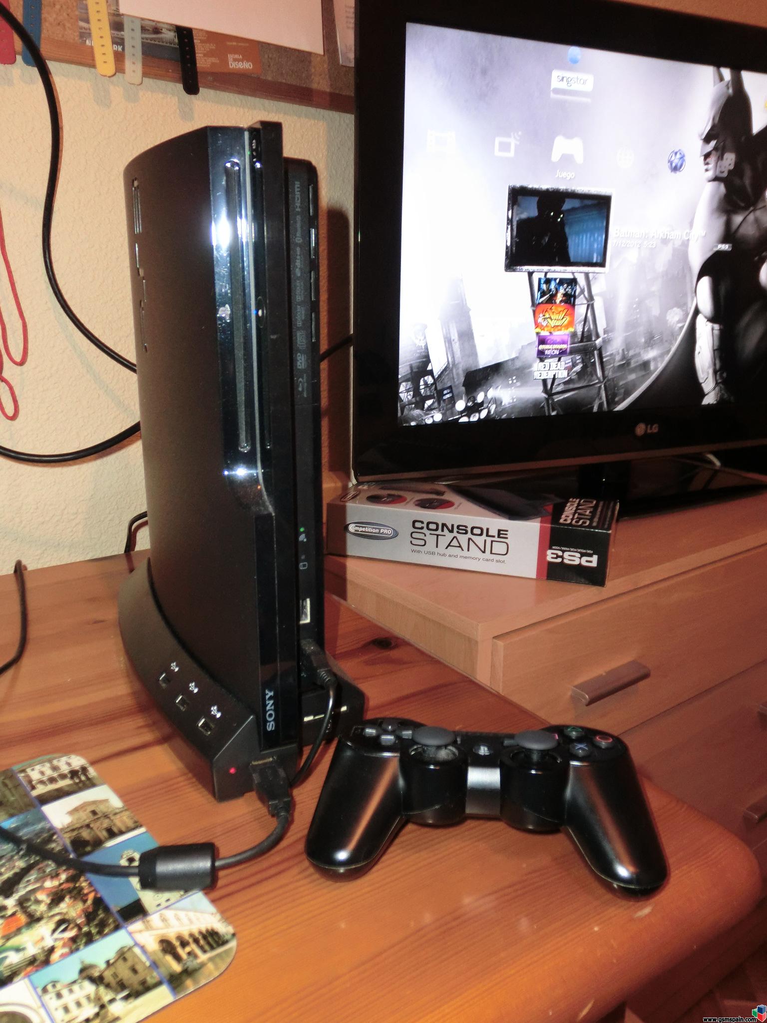 [VENDO] PS3 Slim 320gb + base vertical 4 puertos usb  y lector de tarjetas SD
