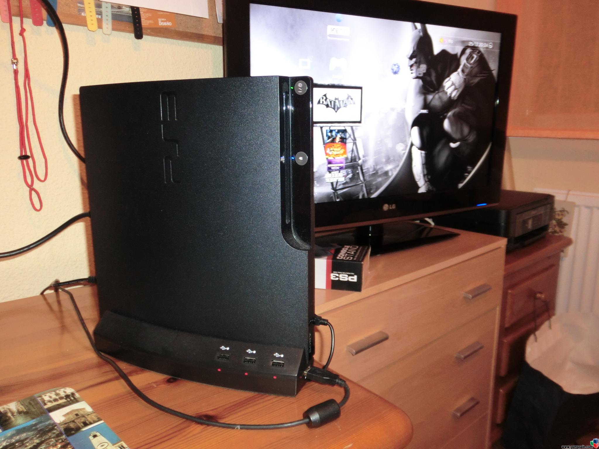 [VENDO] PS3 Slim 320gb + base vertical 4 puertos usb  y lector de tarjetas SD