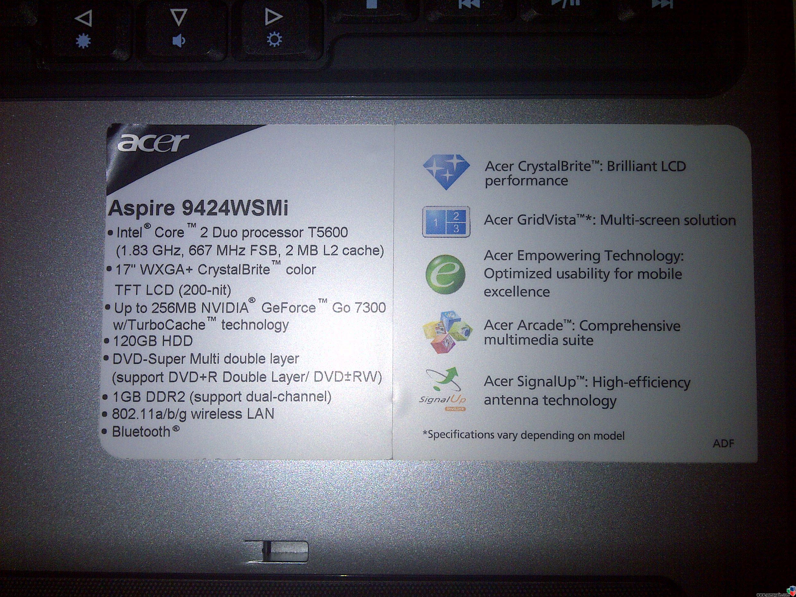 [VENDO] Acer Aspire 9424WSMI