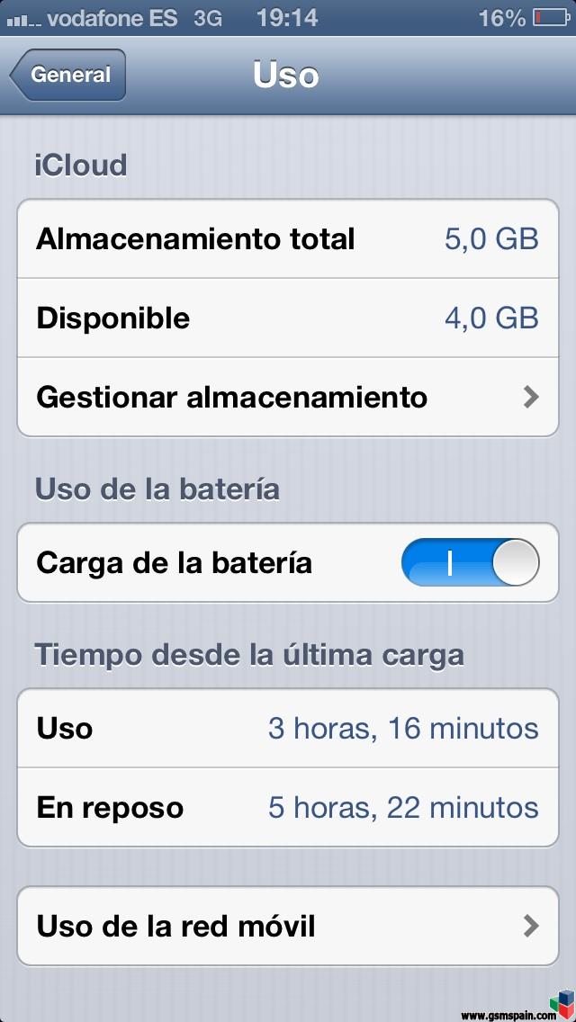 Duracion bateria iPhone 5