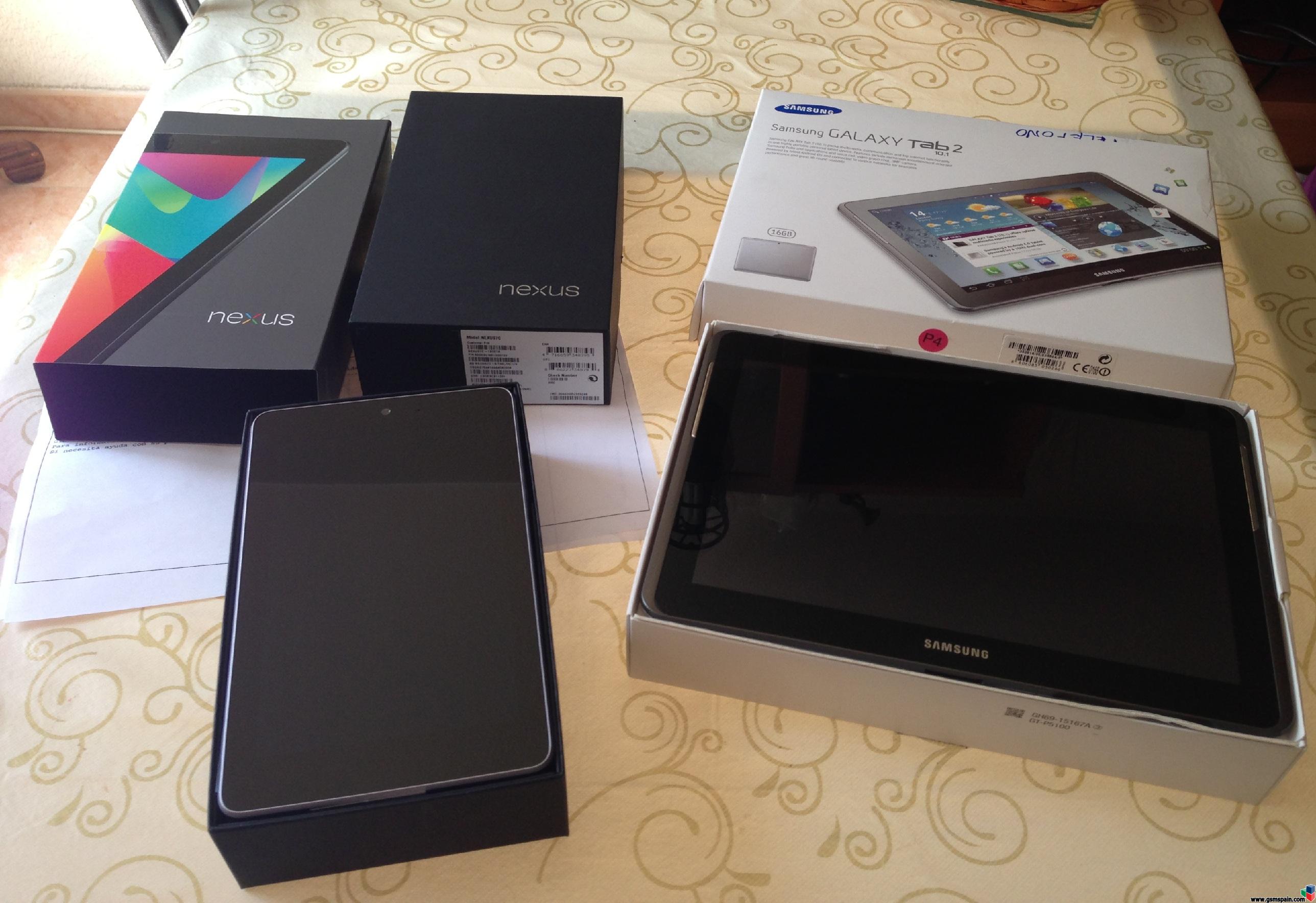 [cambio] O Vendo Galaxy Tab 2 16gb 10.1 3g Y Nexus 7 32gb 3g