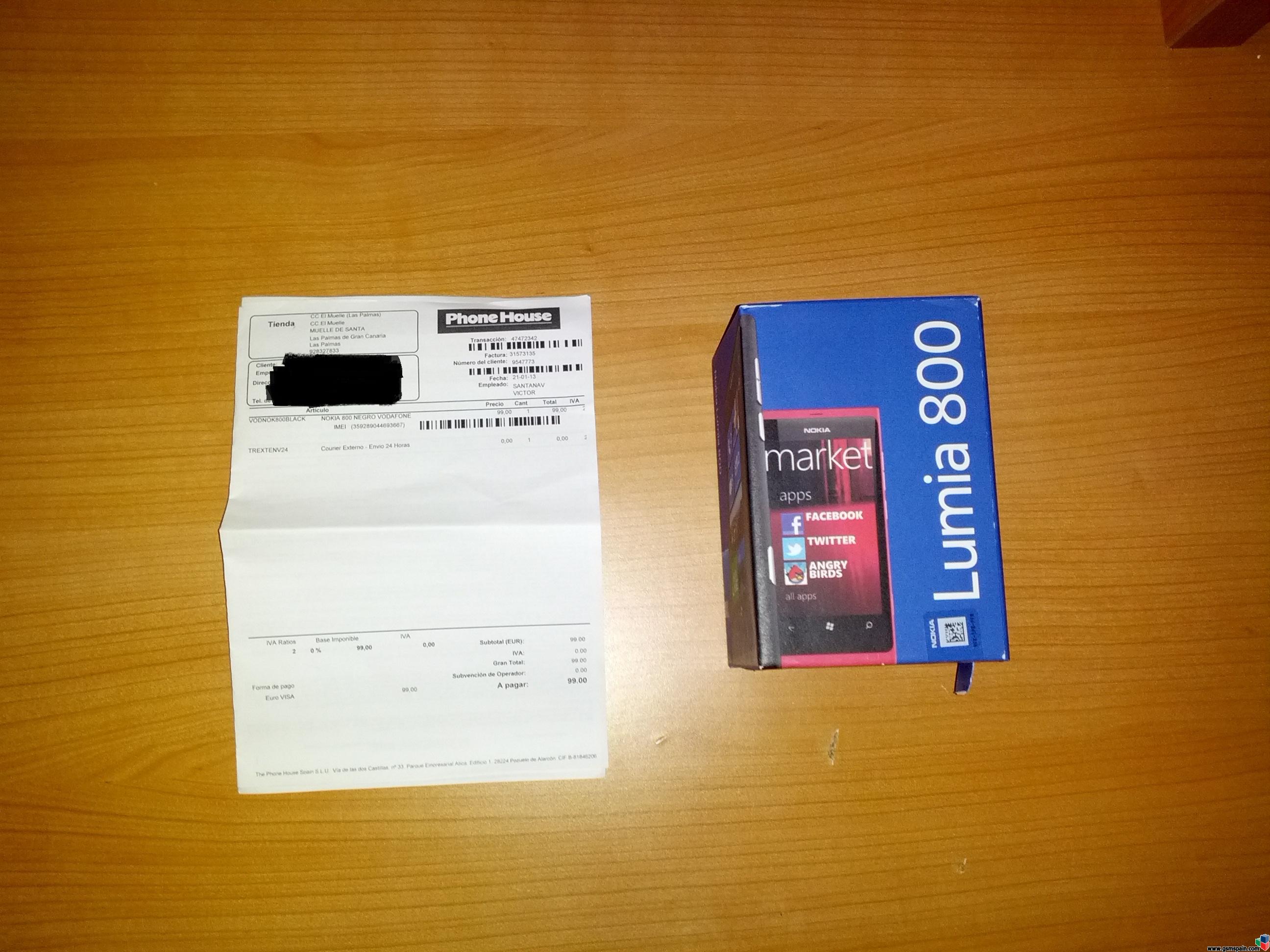[VENDO] Nokia Lumia 800 precintado