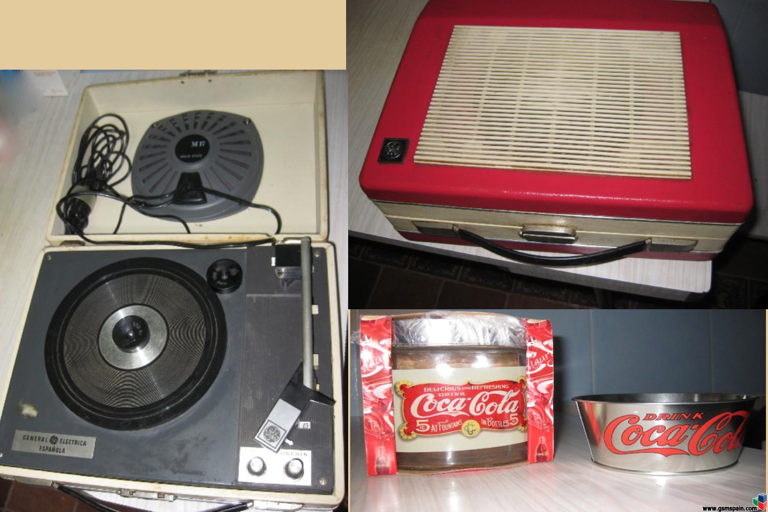 [VENDO] tengo un tocadiscos maletin general electrica aos 60 y productos cocacola