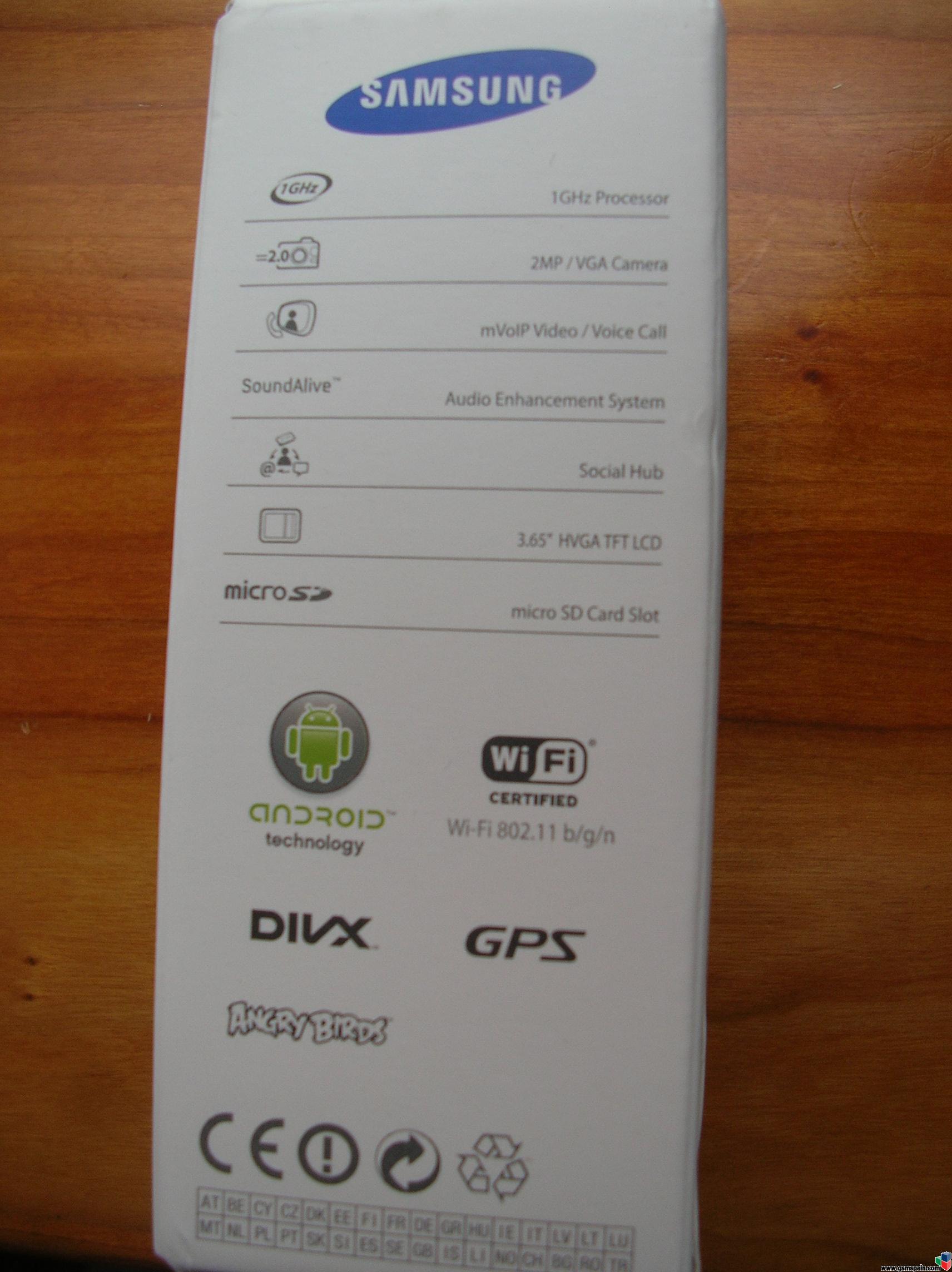 [VENDO] Reproductor MP5 Samsung Galaxy S WiFi 3.6 PRECINTADO