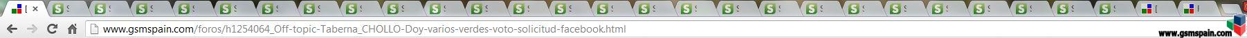 [CHOLLO] Doy varios verdes por voto y solicitud facebook.