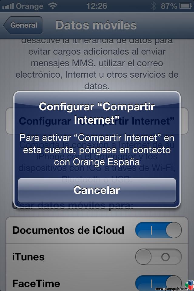 [PROBLEMA] No opcin compartir internet iOS 5.0.1