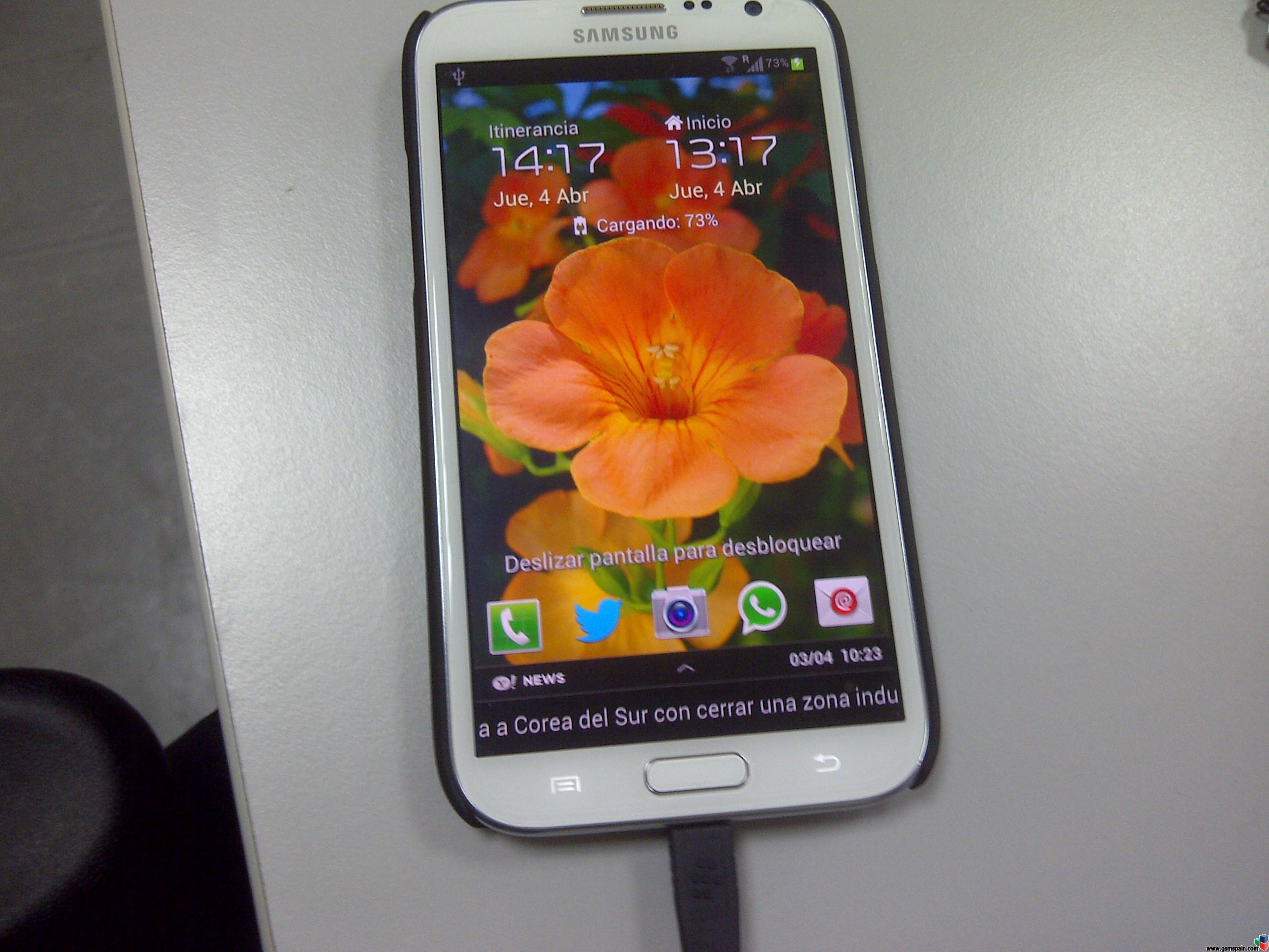 [vendo] Samsung Galaxy Note 2 Blanco Libre (3 Semanas)