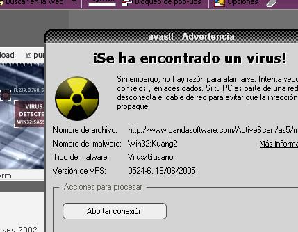 El panda online tiene virus!!!