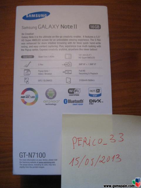 [VENDO]  Samsung Galaxy Note 2 con factura y --PRECINTADO--