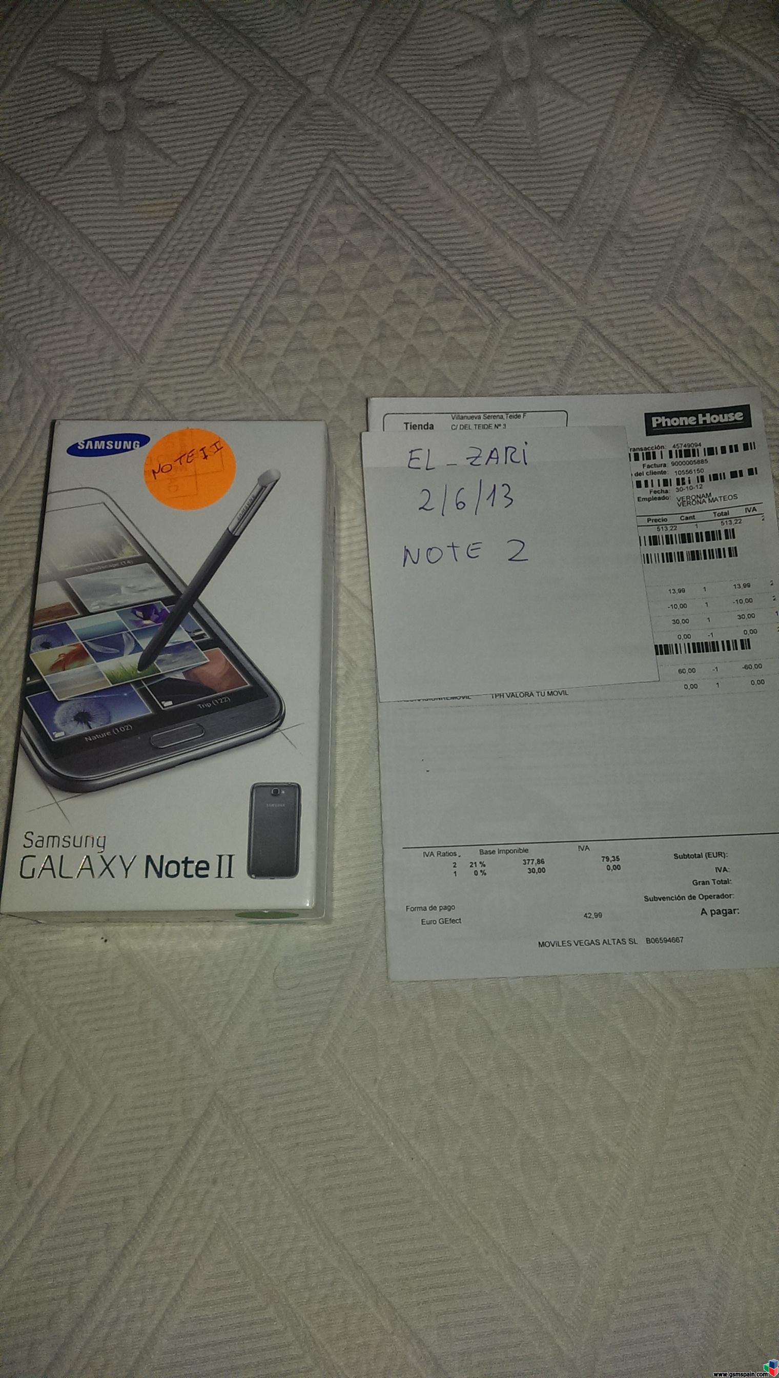 [vendo] Samsung Galaxy Note 2 Libre Origen + Factura + Extra
