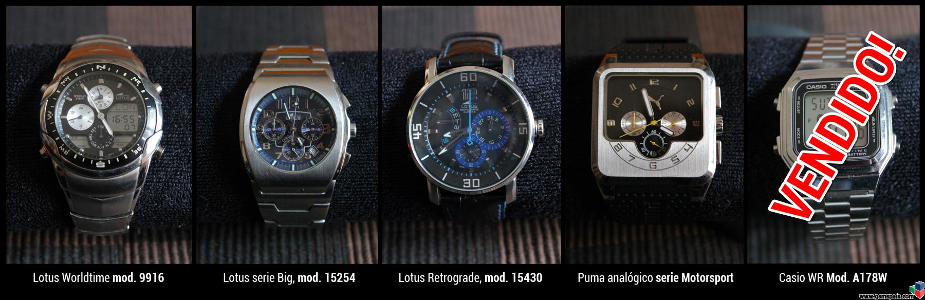 [VENDO] Relojes Lotus, Puma y Casio