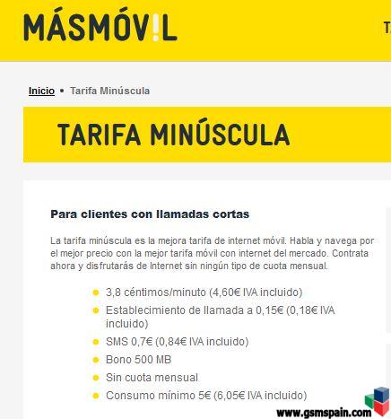 [HILO OFICIAL] Nueva Tarifa Minscula