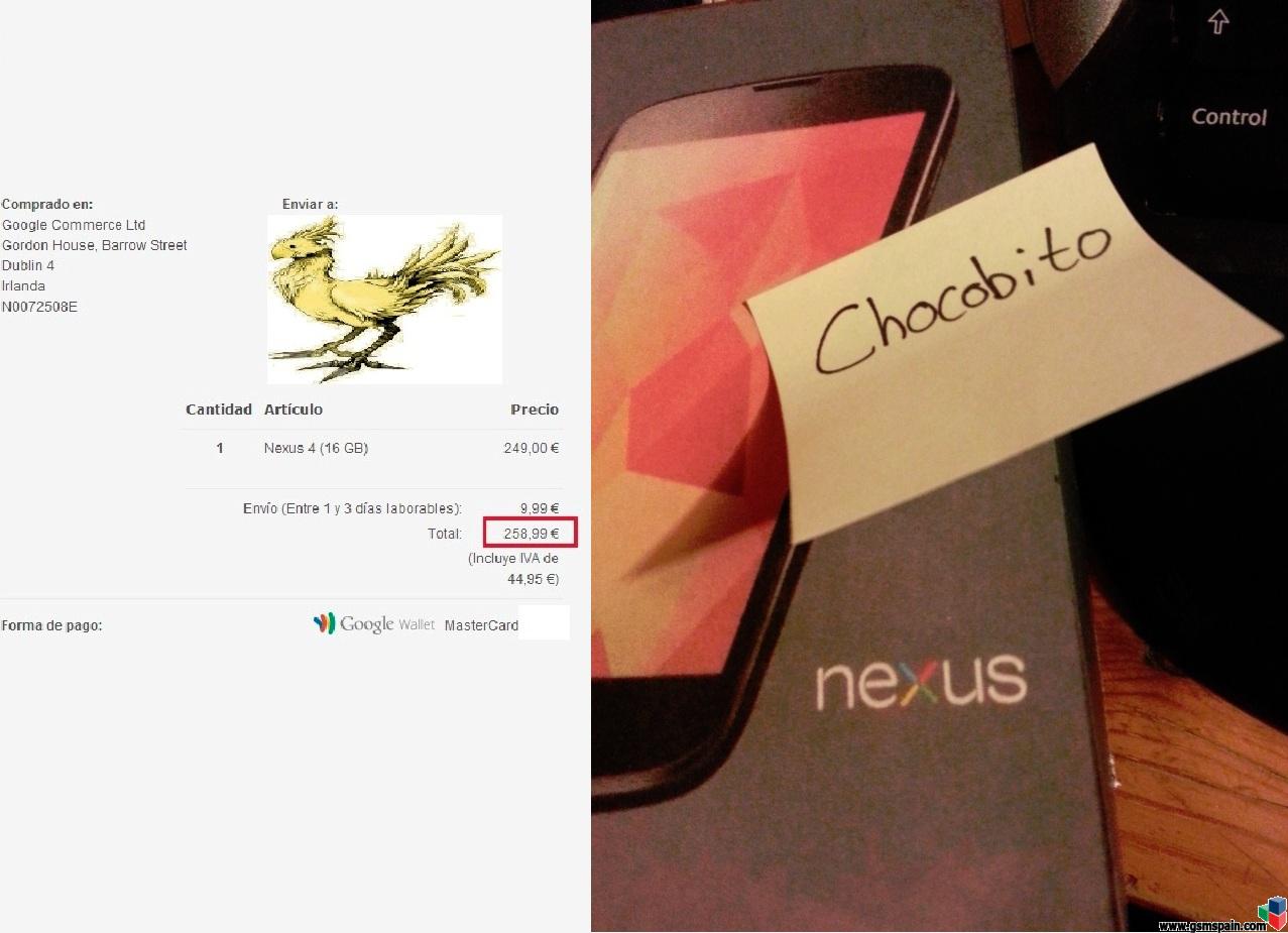 [vendo] Nexus 4 16gb Libre, Nuevo Y Precintado