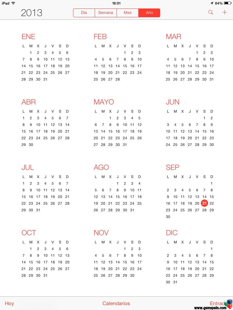 Como se pone recordatorios con diferentes colores en el calendario anual