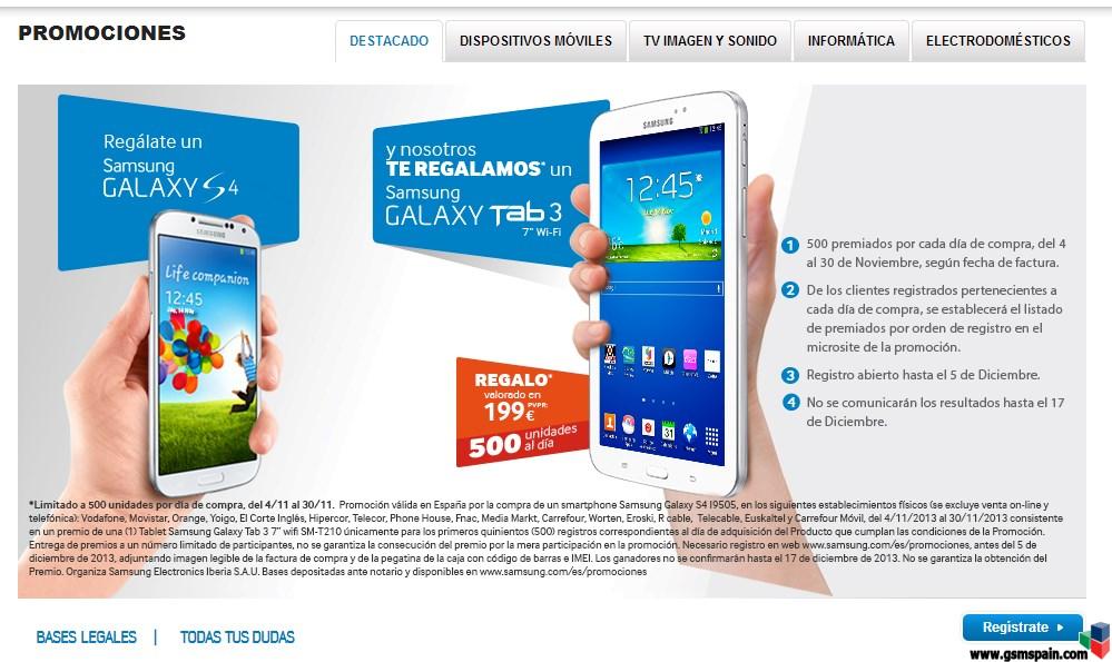 Promocin Samsung: Comprando Un S4, Galaxy Tab Gratis!!