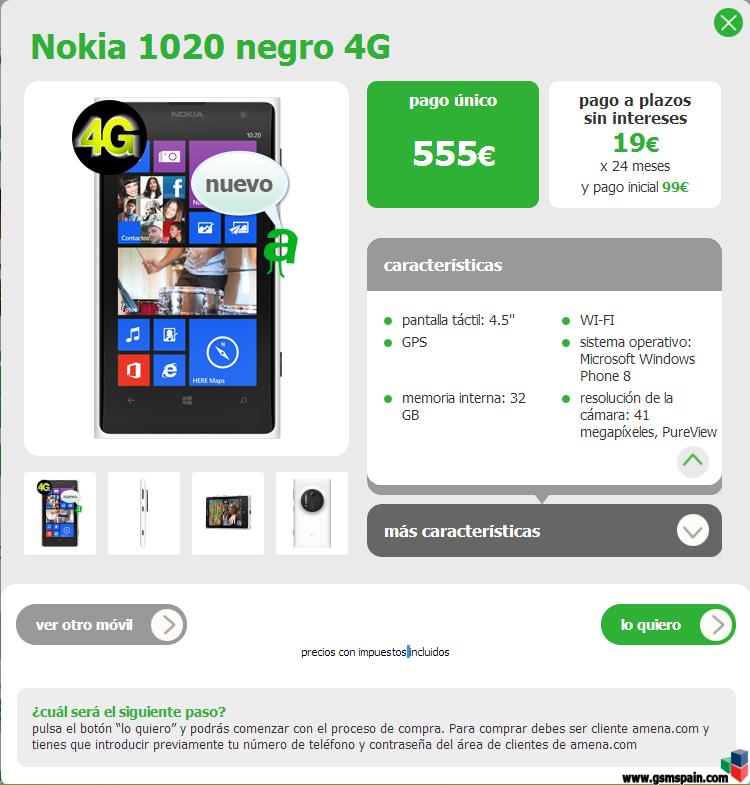 [HILO OFICIAL] El Nokia Lumia 1020 llegar a Espaa en exclusiva con Telefnica el 1 de octubre