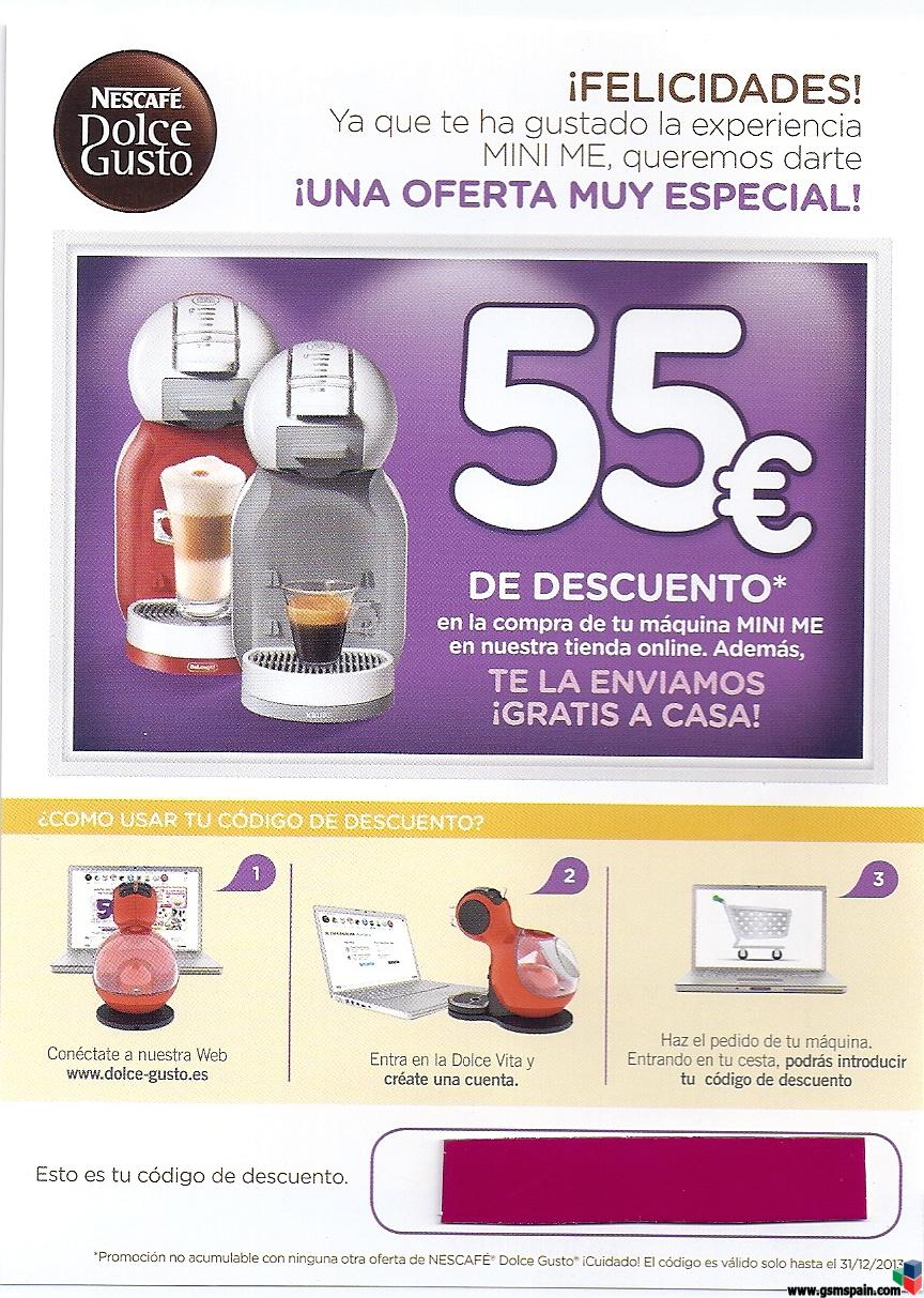 [VENDO] Cupn 55  Descuento Cafetera Dolce Gusto MINI ME