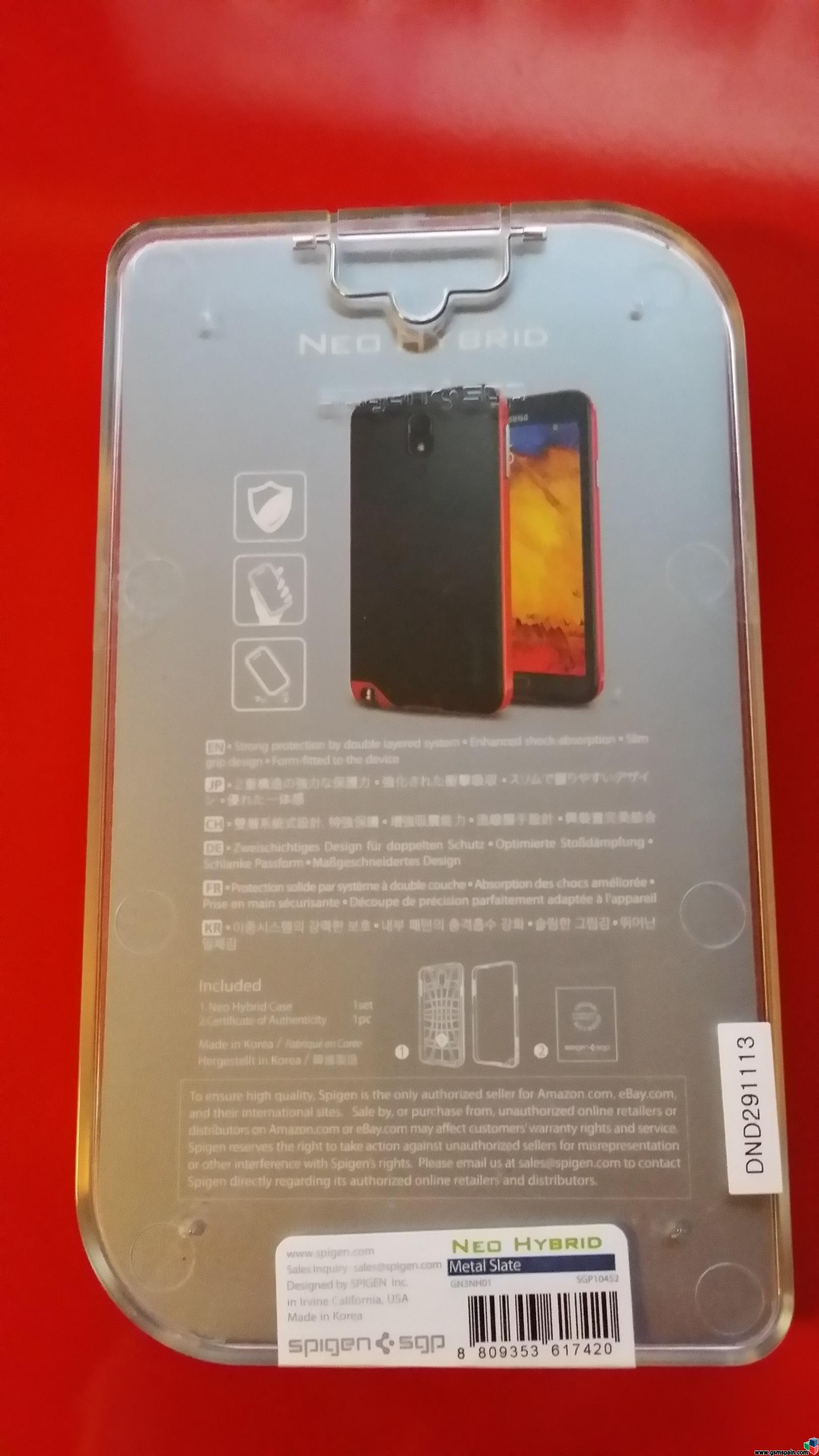 [VENDO] Funda Spigen Neo Hybrid Azul Original Note 3 Nueva