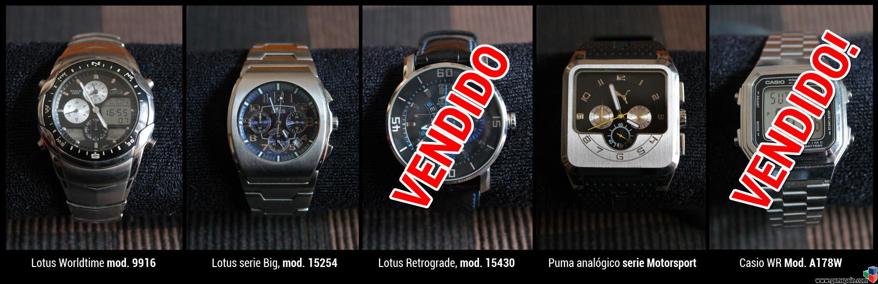 [VENDO] Relojes Lotus, Puma y Casio