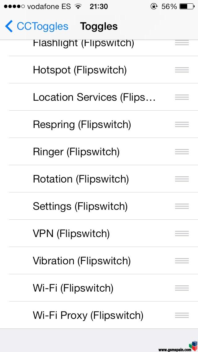 Tweaks compatibles con Jailbreak iOS7