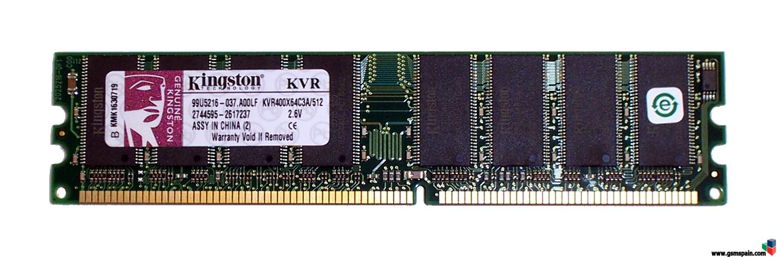 VENDO] Memorias RAM KVR400X64C3A/512 512MB PC3200 DDR 184-pin