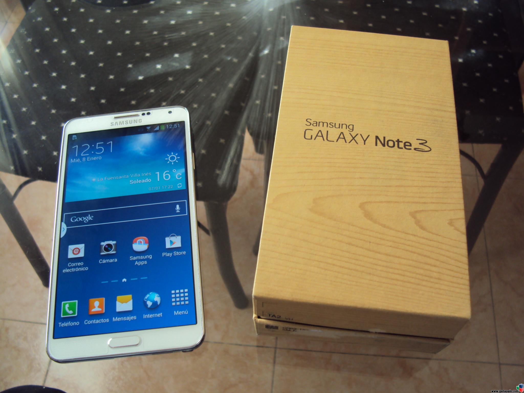 [vendo] Samsung Note 3 Libre Blanco Como Nuevo Por 399,95 G.i