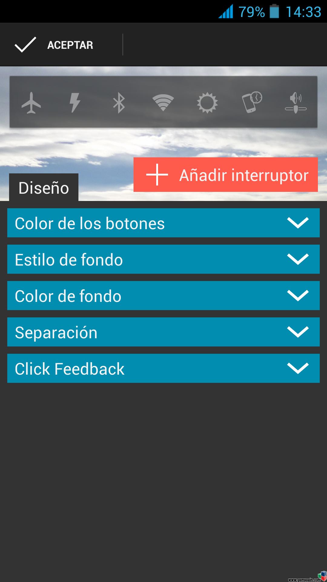 [BUSCO] Widgets para encender/apagar wifi, datos, brillo, etc.