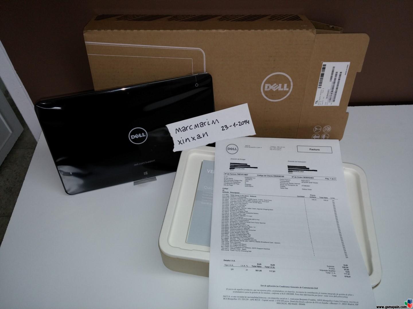 [VENDO] Dell Venue Pro 11 64Gb 3G con factura 400