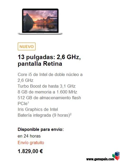 [VENDO] MacBook Pro 13 pulgadas: 2,6 GHz, pantalla Retina 8 gigas de Ram y 512 SSD