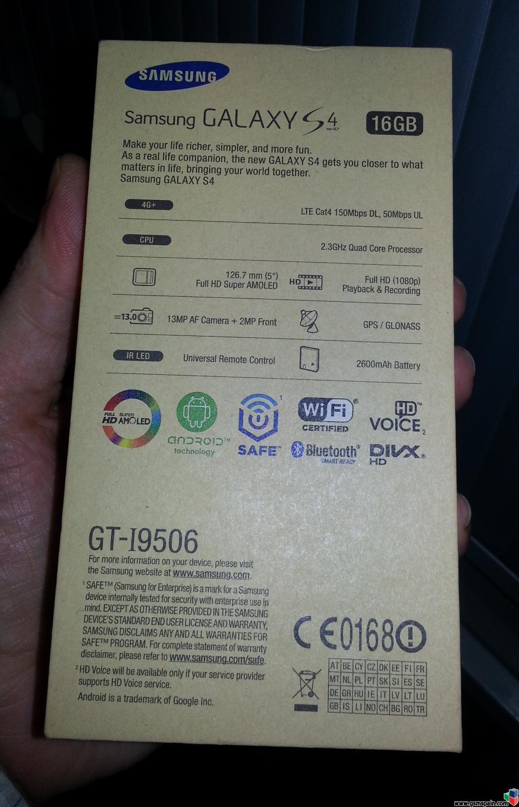 [VENDO] Samsung Galaxy S4 (I9506) - Vodafone - Precintado - 320 g.i.