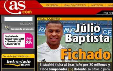 Baptista ya es jugador del Real Madrid