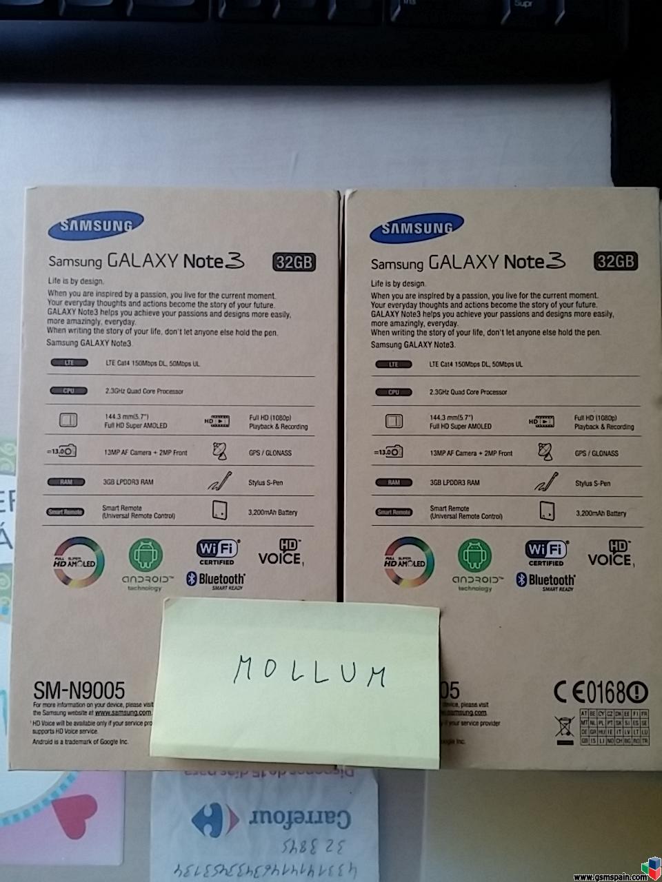 [VENDO] 2 Samsung Galaxy NOTE 3, blancos, libres y precintados