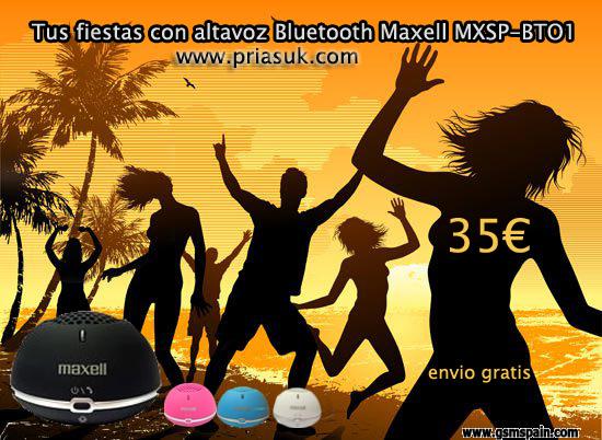 Mini Altavoz Maxell Bluetooth Mxsp Bt01