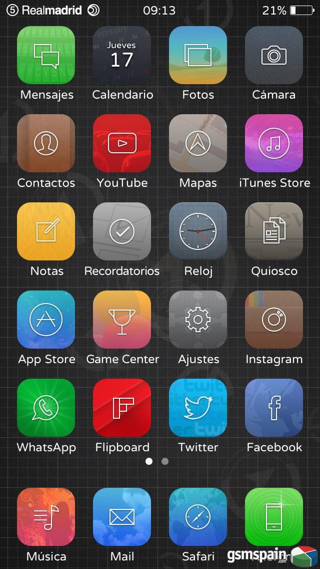 Ensea tu escritorio iOS 7