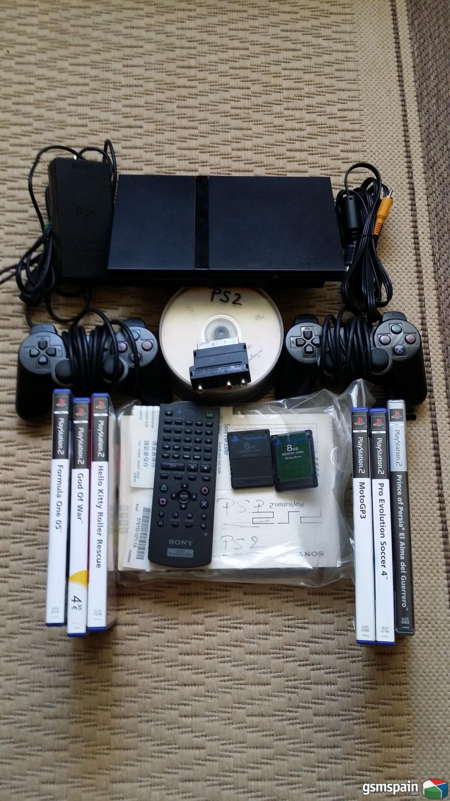 [vendo] Consola Sony Ps2 Slim Con Chip Muy Cuidada