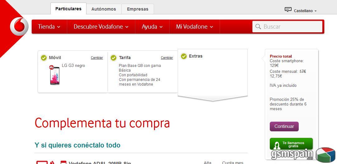 LG G3 con Vodafone