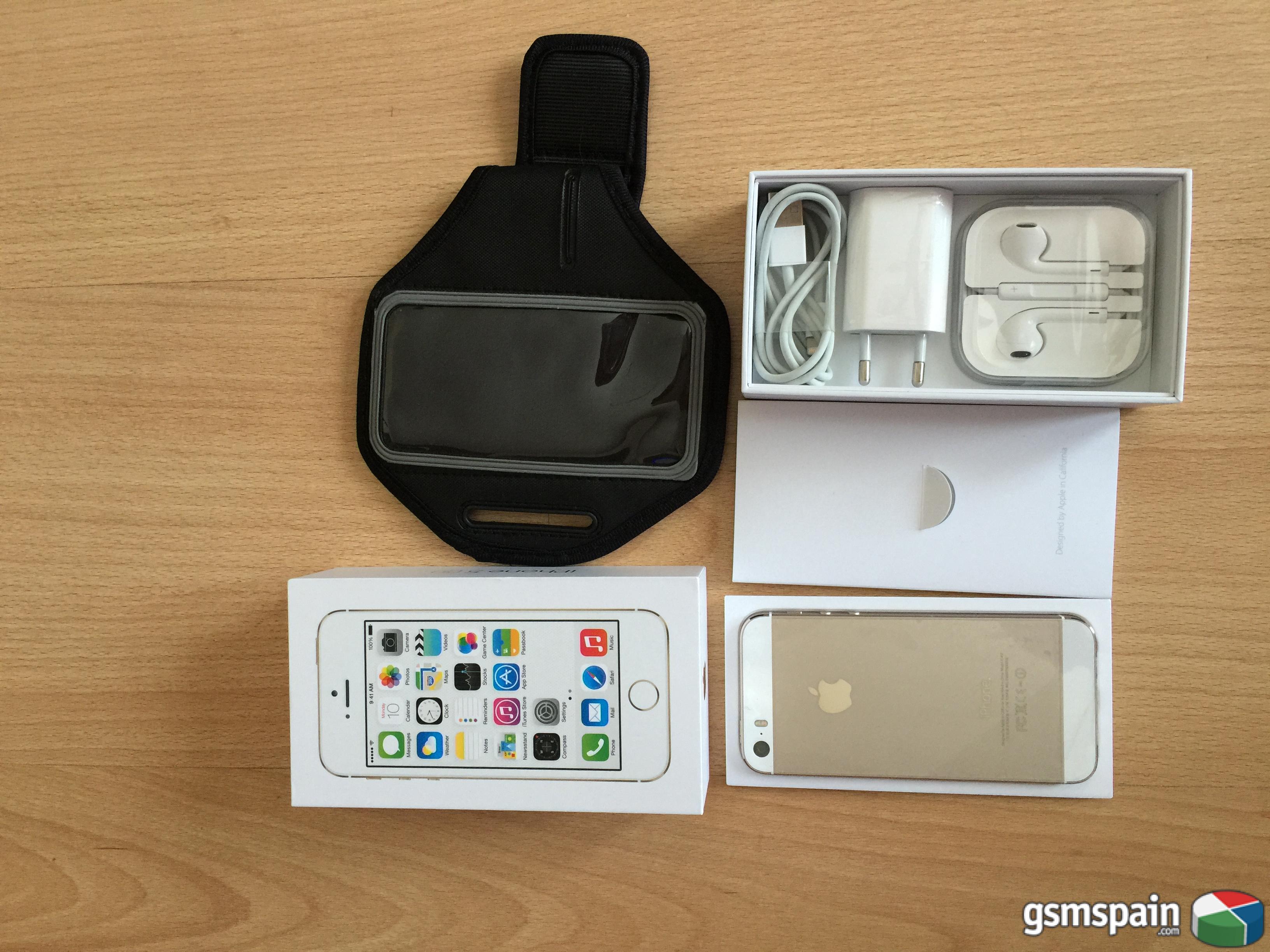 [VENDO] Iphone 5S Blanco y Oro de 32 GB libre + brazalete deportivo
