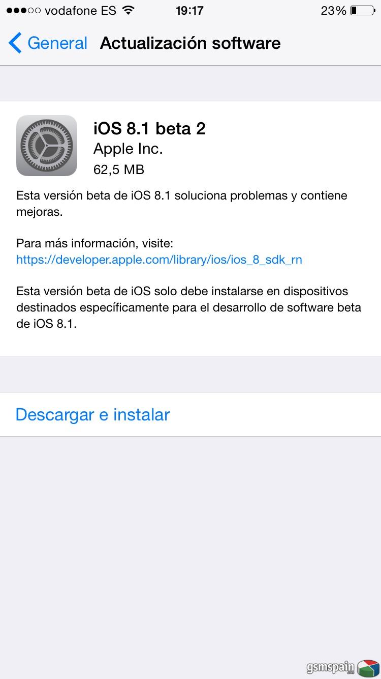 [HILO OFICIAL] iOS 8.1 beta 2 ya disponible